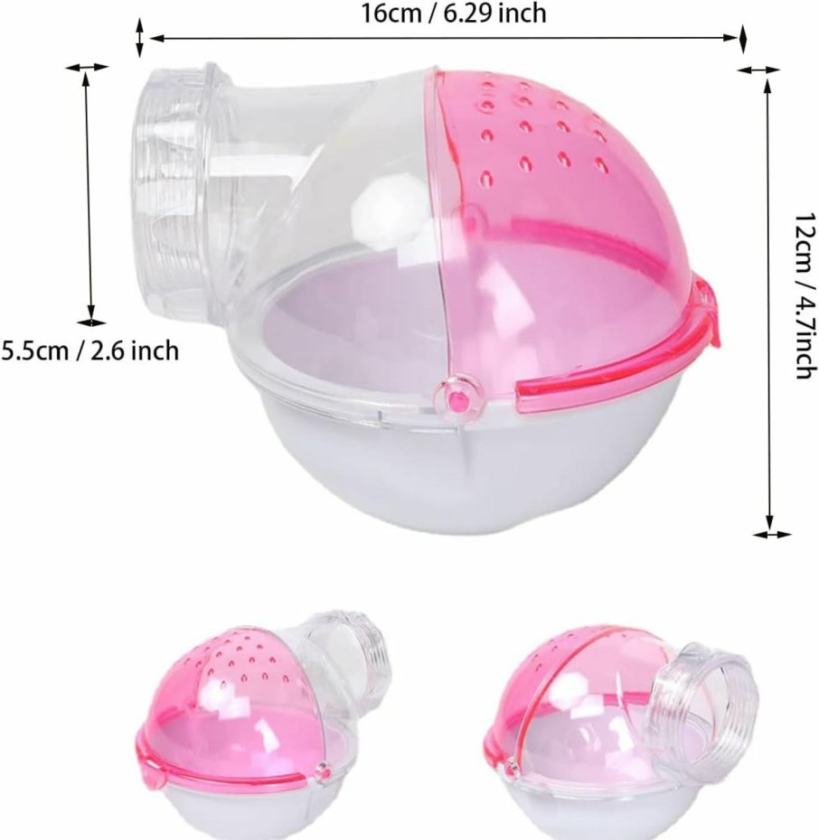 Small Animal CHUQIANTONG | Hamster Bathroom Small Animal Sand Bath Container Removable Iron Wire Acrylic Cage Accessories Suitable For Gerbil Syrian Hamster Mouse (Blue)