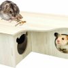 Small Animal BNOSDM | Bnosdm Multi-Chamber Hamster House And Hideout Wood Detachable Guinea Pig Hut Wooden Hideaway For Dwarf Syrian Hamsters Mice Lemmings Small Animals (L)