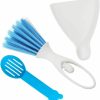 Small Animal SEIS | Seis 3 Pack Hamster Dustpan And Broom Set Mini Guinea Pig White Dancer Design Besom Chinchillas Sweeper Cavy Cage Clean Hedgehogs Scooper For Small Animal (Blue)