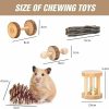 Small Animal LALFPET | Hamster Chew Toys,Pet Natural Wooden 12Pcs Dumbbells Exercise Bell Roller Tunnel Tube Ect.Teeth Care Molar Toy For Parrot Syrian Hamster Gerbil Rat Guinea Pig Gerbil Ect.Small Animals