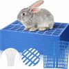 Small Animal Kigley | Kigley 12 Pcs Plastic Rabbit Cage Mat, Rabbit Floor Mat Foot Resting Pads For Small Animal Hamster Chinchilla Rat Guinea Pig, Mats Feet Pads For Pet Dogs Cats Bunny, 13.4 X 9.8 X 0.3 Inch, Blue