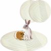 Small Animal Apatal | Apatal 2Pcs Rabbit Cage Liners,31\" Washable Reusable Leakproof Bunny Puppy Mat Round Pets Bedding Whelping Pads With Anti Slip Bottom Fast Dry Potty Mat Rug For Guinea Pig Ferret Chinchillas Rabbits