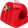 Small Animal balacoo | Balacoo Small Pet Animals Bed Plush Hamster House Cute Christmas Cotton Nest Warm Litter Habitats Houses Sleeping Mat For Rat Mice Hedgehog Chinchilla Cage Accessories Red