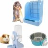 Small Animal Mcgogo | Mcgogo Guinea Pig No Drip Water Bottle And Food Bowl Rabbit Hay Feeder ,Hanging Automatic Rabbit Water Bowl And Food Bowl Guinea Pig Feeder For Small Animal Cage