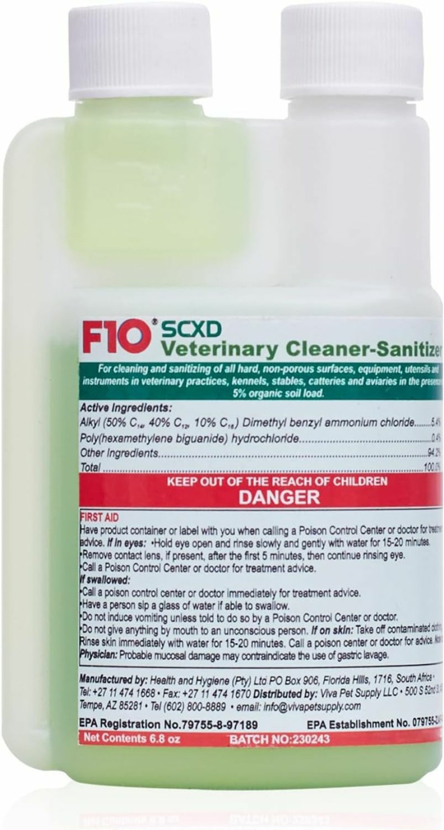 Small Animal F10 | F10 Scxd Concentrated Veterinary Disinfectant & Cleaner With Soap For Kennels, Litter Box, Cage, Terrariums, Habitats, Vet Practices - 100 Ml (3.4Oz)