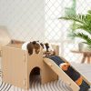 Small Animal TINSKY | Guinea Pig Castle Wooden Guinea Pig Hides With Cave Stairs & Mat, Guinea Pig Houses And Hideouts Chinchillas Bed For Hamsters Bunny Playing Sleeping Hiding