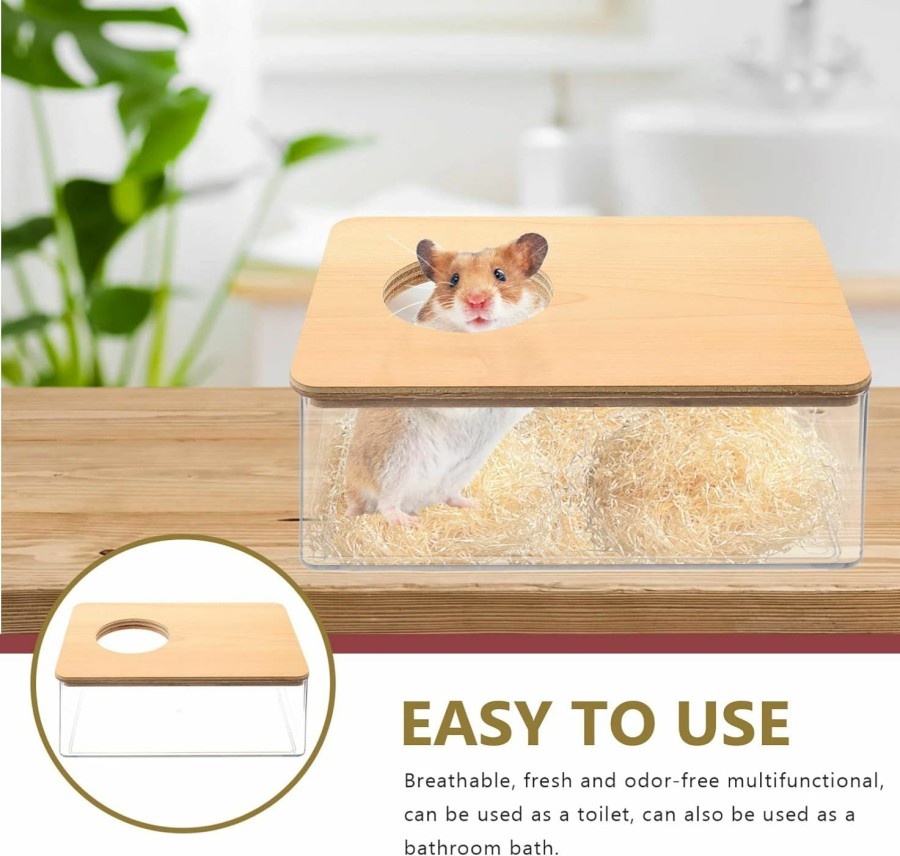 Small Animal Ipetboom | Ipetboom Hamster Sand Bathroom Clear Sand Bath Container Bath House Plastic Chinchilla Bathtub Sauna Toilet For Small Animals Chinchilla Golden Bears Black Bear Hamsters Gerbil Mouse