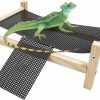 Small Animal Dnoifne | Dnoifne Reptile Hammock Swing Hanging Bed, Wooden Lizard Bed, Reptile Summer Bed For Bearded Dragon Leopard Gecko Lizard