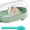 Small Animal Hamiledyi | Hamiledyi Hamster Sand Bath Container,Hamster Sand Bath Box,Hamster Bathroom,Half Transparent Hamster Bathtub For Hamsters Mice Rats Lemmings Gerbils