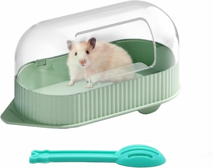 Small Animal Hamiledyi | Hamiledyi Hamster Sand Bath Container,Hamster Sand Bath Box,Hamster Bathroom,Half Transparent Hamster Bathtub For Hamsters Mice Rats Lemmings Gerbils