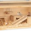 Small Animal LA KEN DU | La Ken Du 6Pcs Visible Wooden Dwarf Hamster Cage Set-Dwarf Hamster Accessories And Toys