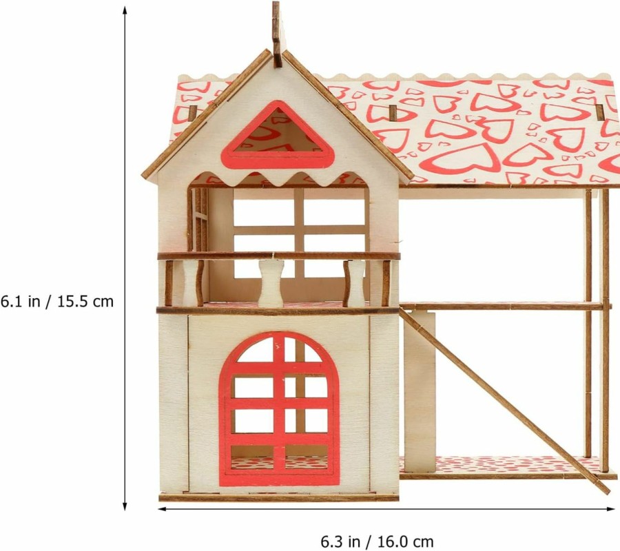 Small Animal NUOBESTY | Nuobesty Hamster Playground Wooden Small Animal Activity Toys Set Rat Playground Platform Climbing Ladder Chew Toy For Hamster Gerbil Mouse Chinchilla