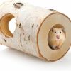 Small Animal Lyellfe | Lyellfe Natural Wood Hamster Hideout Tunnel, Mouse Tube Climbing Toy, Hollow Tree Trunk Decor, Reptile Shelter Sleeping Cave For Hermit Crabs, Lizard Terrarium