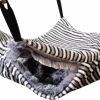 Small Animal YONIQUECO | Yoniqueco Small Animals Double Bunkbed Hammock Cage Soft Plush Hanging Hideout Rat Hammocks (Grey/Black/White)