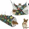 Small Animal CooShou | Cooshou 2Pcs Halloween Small Pet Hammock Hanging Tunnel Set- Halloween Hamster Hammock Bunk Bed Sugar Glider Hideout Tunnel Sleeping Nest House Cage Accessories For Squirrel Ferret Chincilla