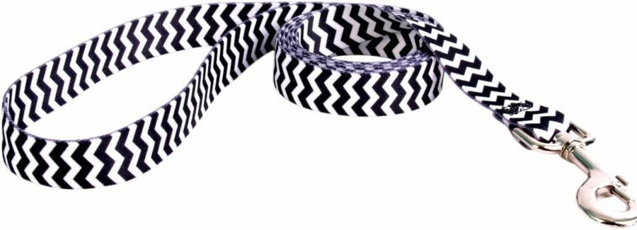 Small Animal Yellow Dog Design | Yellow Dog Design Chevron-Licorice Dog Leash 3/8\" Wide And 5' (60\") Long, X-Large