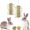 Small Animal lanermoon | Lanermoon Natural Rabbit Hamster Chewing Toys Alfalfa Balls Sweet Bamboo Toys ,Hanging Treat Teeth Care Molar Toys For Small Pets Toys For Ch Inchilla Guinea Pigs(4 Pack)