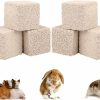 Small Animal Meow&Woof | Meow&Woof 6 Pcs Large Rabbits Lava Blocks,Small Animals Grinding Teeth Stone Hamster High Calcium Chews Toys Pet Chewing Stones For Chinchilla,Guinea Pig, Rat, Bunny