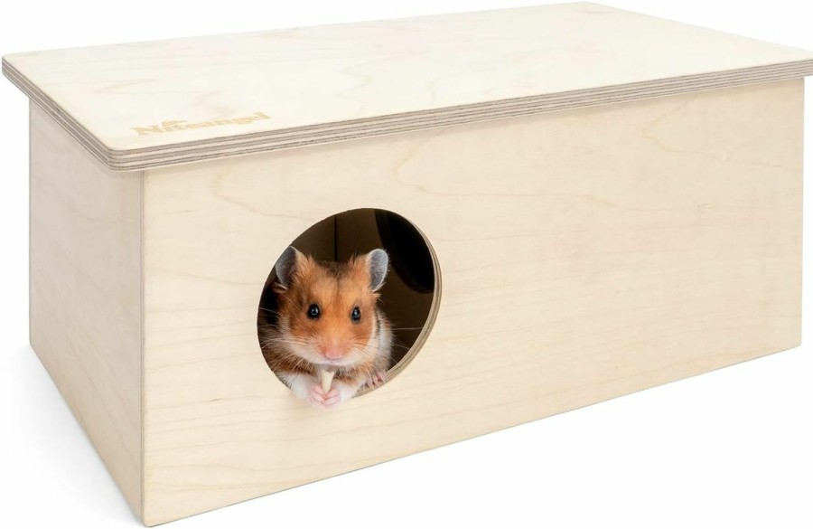 Small Animal Niteangel | Niteangel Birch Chamber-Maze Hamster Hideout - Small Pets Woodland House Habitats Decor For Hamster Mice Gerbils Mouse