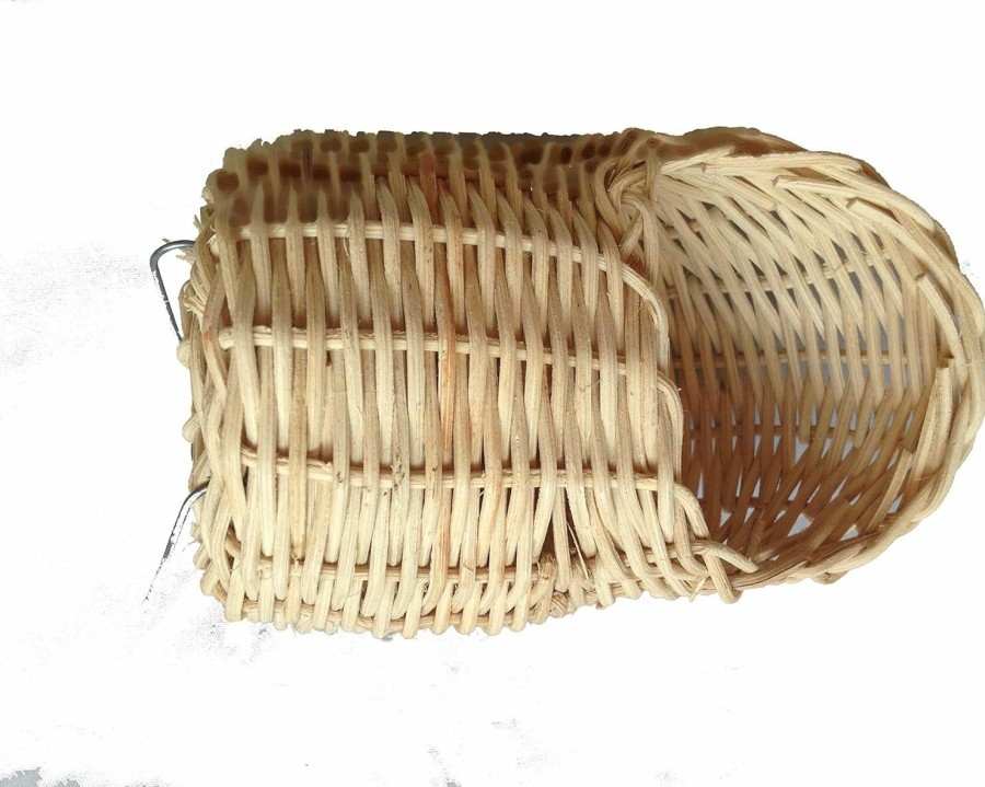 Small Animal Power of Dream | Handmade Rattan Nature'S Nest Finch Birds 3X5 Inch