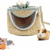 Small Animal HAONIU | Hamster Carrier Bag, Haoniu Small Pet Carrier Bag Straw Super Soft Flannel Hedgehog Pouch Portable Outgoing Travel Bag For Small Snimals Guinea Pig Sugar Glider (Green)