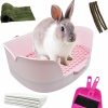 Small Animal MUYG | Muyg 15.1\"X11.0\" Large Rabbit Litter Box,Plastic Square Rabbits Potty Trainer With Bigger Pan Bunny Corner Toilet Box With Small Animal Disposable Liner For Guinea Pigs Hamster Chinchilla(Orange)