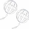 Small Animal ULTECHNOVO | Ultechnovo Pet Feed Dispenser Ball Rabbit Grass Ball Animal Hanging Ball Toy Feed Dispenser Sphere Treat Toy Ball-Shaped Straw Frame For Hamster Rat Rabbit Guinea Pig 2Pcs