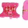 Small Animal GLOGLOW | Hamster Harness, Adjustable Walking Vest Set Leash Walking Harness Vest Leash Set For Syrian Hamster Squirrels Gerbils Golden Bears Ferret(S) Leashes