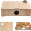 Small Animal Chngeary | Chngeary Hamster House And Hideout: Multi Chamber Wooden Hamster Tunnel Exploration Toy, Cage Accessories For Hamster Rat Gerbils Lemmings And Other Small Pets Of The Same Size.