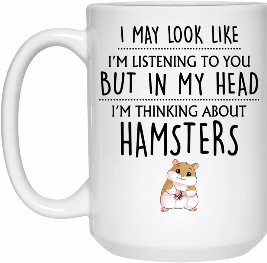 Small Animal Q.PaddyShops | Q.Paddyshops Hamster Gift, Hamster Mug, Funny Hamster Gifts, Hamster Owner, Pet Hamsters Gifts For Women, Her, Girls, Crazy Hamster Lady, Hamster Lover 11Oz (Mug-I2Wtwczrkg-11Oz)