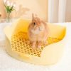 Small Animal Misyue | Misyue Large Rabbit Bunny Litter Box For Cage, Small Animal Litter Pet Toilet Potty Trainer Corner Litter Bedding Box Pet Pan For Adult Guinea Pigs, Chinchilla, Ferret, Galesaur (Yellow)