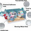 Small Animal Hamiledyi | Hamster Transparent Tray Cage Acrylic Single Layer Villa Simple Cavie Guinea Pig Cage Pet Houses Habitats Supplies For Hamster Gerbils Dwarf Hamster Rat Guinea Pig (11.8 * 7.9 * 5.9)