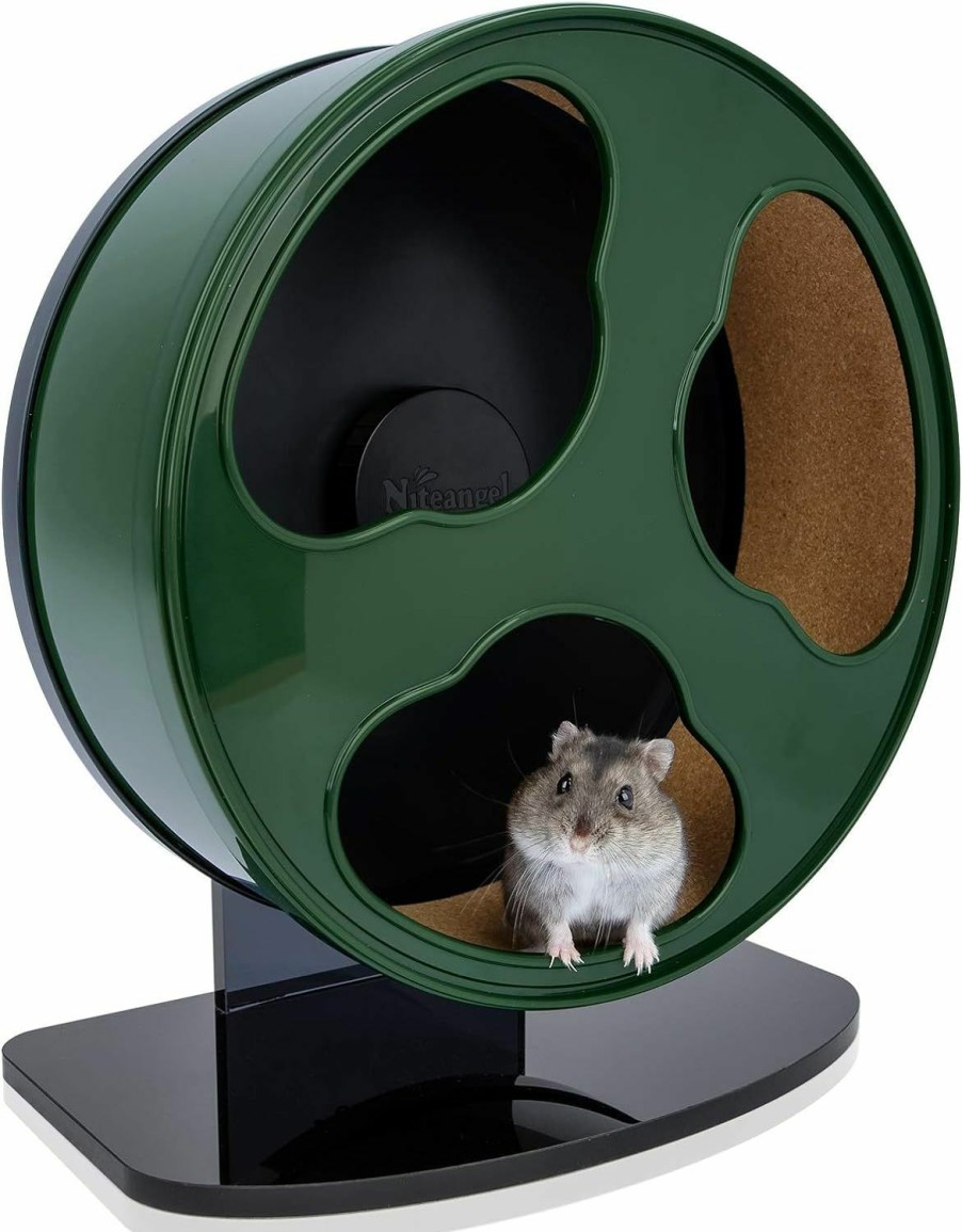 Small Animal Niteangel | Niteangel Quiet Hamster Exercise Wheel - Clouds Series Hamster Running Wheels For Dwarf Syrian Hamsters Gerbils Mice Or Other Small Sized Pets