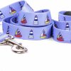 Small Animal Yellow Dog Design | Yellow Dog Design Sailboats Lighthouses Ez-Grip Dog Leash, Small/Medium-3/4 Wide 5' (60\") Long