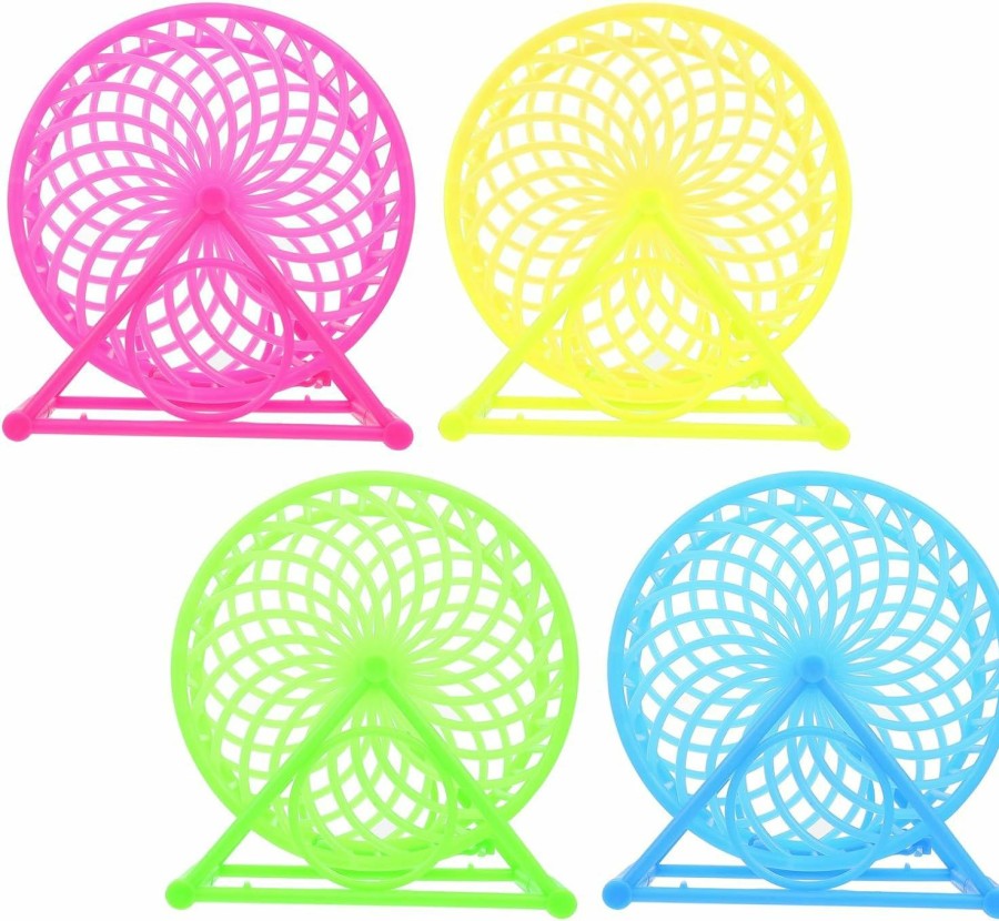 Small Animal balacoo | Squirrel Toys Hamster Exercise Wheel- 4Pcs Super- Silent Hamster Exercise Wheels, Silent Running Wheel For Hamsters Gerbils Mice Or Other Small Animals Little Critters Toys