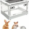 Small Animal Augegel | Hamster Cages And Habitats,Rat Cage For Hamster, Gerbils,Guinea Pig Cages,Collapsible Critter Cage For Rat, Hedgehog,Rabitat (White_16\" X12 X10)