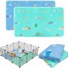 Small Animal BNOSDM | Bnosdm 2 Packs Large Guinea Pig Cage Liner Washable 59\" X 39.3\" Reusable Rabbit Cage Liners Washable Absorbent Small Animal Fleece Cage Liner For Rabbit Chinchilla Hedgehog Cat Dog (Fish)