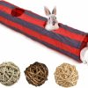 Small Animal Tfwadmx | Tfwadmx Bunny Tunnel, Rabbit Tunnels And Tubes, Collapsible Hideaway Small Animal Activity Toys With 3 Grass Ball For Chinchillas Ferrets Guinea Pigs Gerbils Hamsters Rats, Size - 51 X 10 In