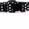 Small Animal Yellow Dog Design | Yellow Dog Design Black Polka Dot Break Away Cat Collar, One Size Fits All