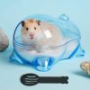 Small Animal JOUSONTY | Jousonty 7.09 5.12 5.12 Inch Hamster Sand Bath Container With Spoon, Big Hamster Cleaning And Bathing Accessories, For Cage Terrarium Habitat Decor, Clear