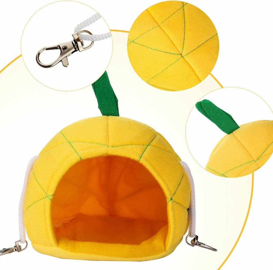 Small Animal Jetec | Jetec 2 Pieces Hamster Hammock Soft Bed Small Pet House Animals Hamster Hanging House Cage Nest For Guinea Pig Rat Chinchilla Sleep And Play (Banana And Pineapple)