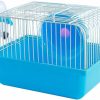 Small Animal Zhang Ku | Simple Cavie Guinea Pig Cage & Rabbit Cage | Pet Cage Includes Free Water Bottle & Food Bowl&Hamster Running Wheel (Pink)