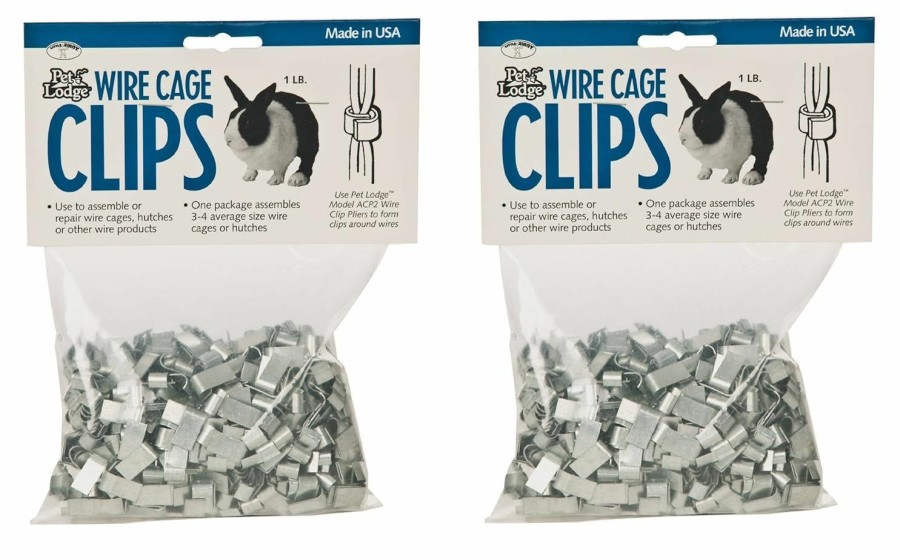 Small Animal Miller | Miller Manufacturing Acc1 Wire Cage Clips (Pack Of 2)