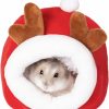 Small Animal WishLotus | Wishlotus Hamster Bed, Mini Soft And Warm Hamster House Cute Non-Slip Hamster Sleeping Nest Small Animals Bedding House For Dwarf Hamsters, Mini Hedgehogs And Small Pets (Pink)