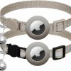 Small Animal LAFAYI | 2 Pack Airtag Cat Collar Breakaway With Bell,Reflective Kitten Collar With Apple Airtag Cat Collar Holder,Adjustable 7-12In,Safety Buckle For Girl Boy Cats,Pet Supplies,Accessories,Gifts (Gray)