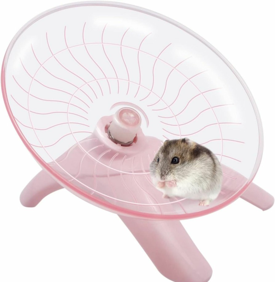 Small Animal Wontee | Hamster Wheel Hamster Flying Saucer Silent Exercise Wheel Running Wheel For Dwarf Hamsters Gerbil Mice Small Animals (White)