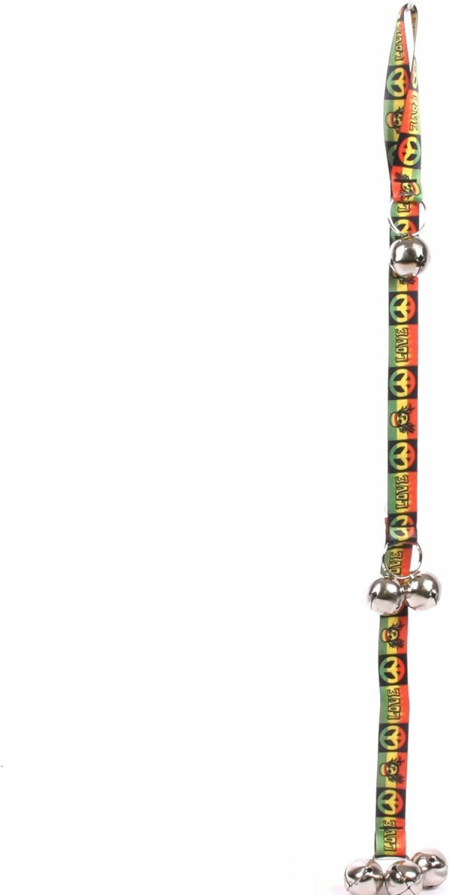 Small Animal Yellow Dog Design | Yellow Dog Design 26\" Long And 1\" Wide With 6 Bells Rasta Ding Dog Bells Potty Training System