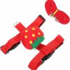 Small Animal Ipetboom | Ipetboom 1 Set Adjustable Rabbit Harness Leash Bunny Harness Strawberry Adjustable Small Pet Fruit Harness And Leash For Pet Walk Running Jogging Leash Harness For Bunny Cat Puppy Kitten Ferret