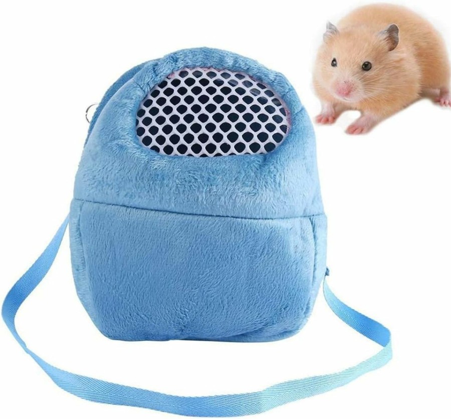 Small Animal HongGun | Hamster Carrier Bag, Small Animal Outgoing Carrier Bag With Shoulder Strap Portable Travel Handbag Backpack For Hedgehog Hamster Mouse Rat Sugar Glider Squirrel Chinchilla Rabbit (M, Yellow)