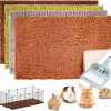 Small Animal Timgle | Timgle 4 Pieces Guinea Pig Cage Liners With Cleaner Set Washable Reusable Guinea Pig Bedding Absorbent For Guinea Pig Training Pad Supplies And Other Small Animals, Mixed Colors (32 X 20 Inch)